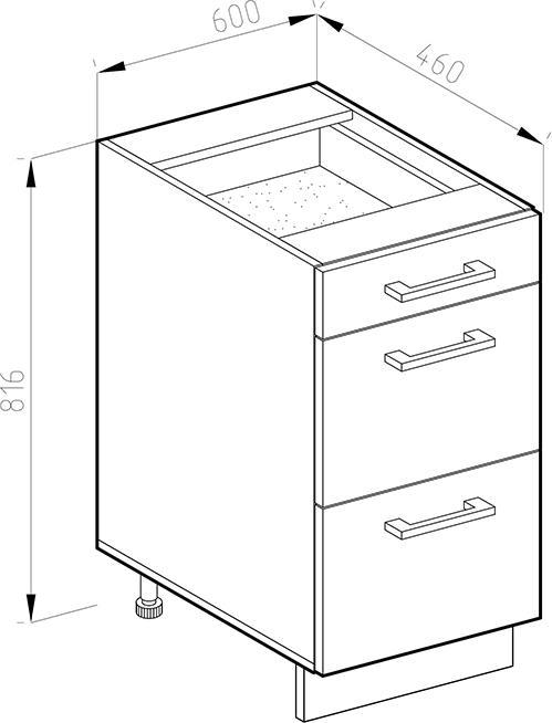 Actual product image Vicco Küchenunterschrank R-Line (60 x 60 x 81.5 cm)
