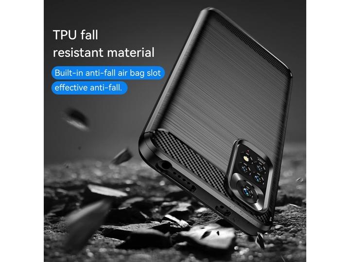 Produktbild Screenguard Xiaomi Redmi Note 11 Hülle Carbon Brushed Soft TPU (Xiaomi Redmi Note 11)