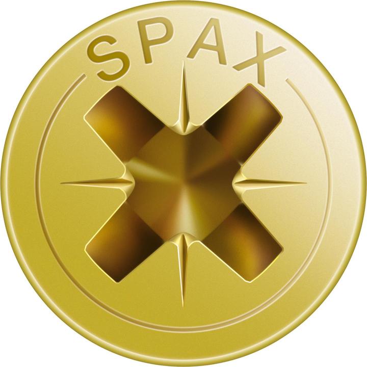 Image du produit Spax Vis R 88094 tête fraisée avec pointe/croix -PZ 4,5 x 40/34-Z acier électrozingué jaune (200 Vis par pièce)
