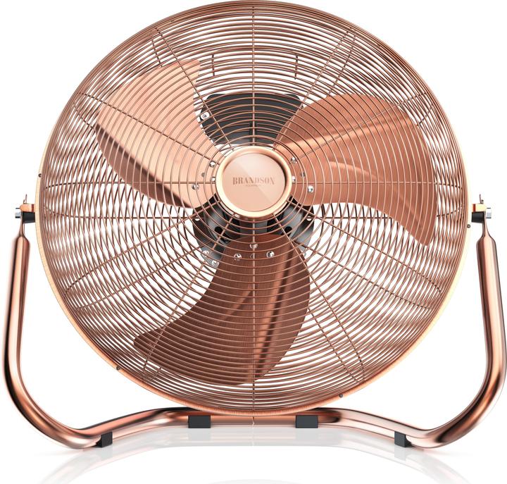 Image du produit Brandson Machine à vent 53,5 cm Ø, ventilateur de sol rétro 200W inclinable, poignée de transport, grand (67 dB)