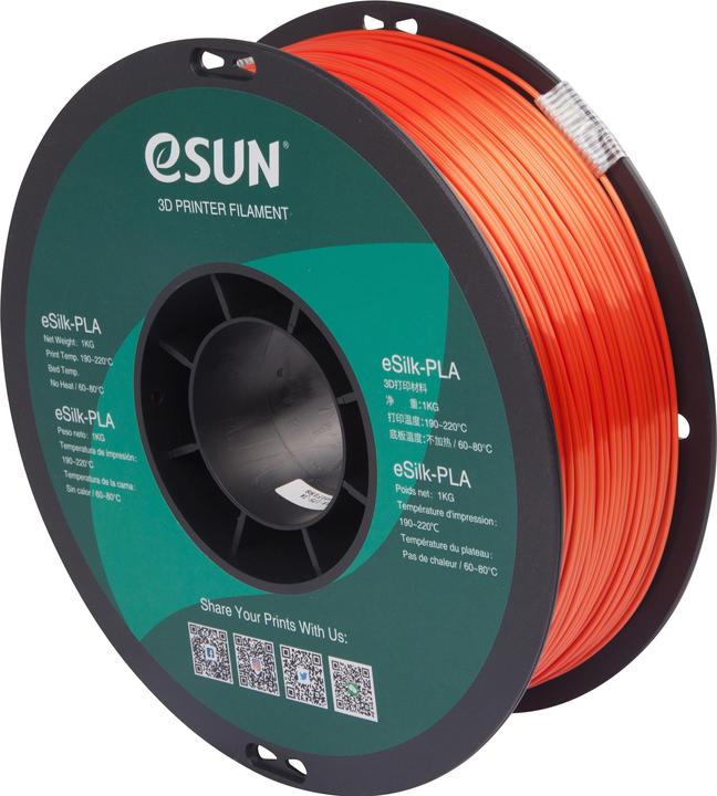 eSUN EPLA-SILK 1,75mm JACINTH 1kg 3D FILAMENT (PLA, 1.75 mm, 1000 g, Red)