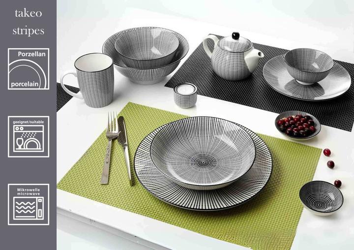 Actual product image Ritzenhoff & Breker Takeo Stripes Dessertteller (4 x, 21.50 cm)