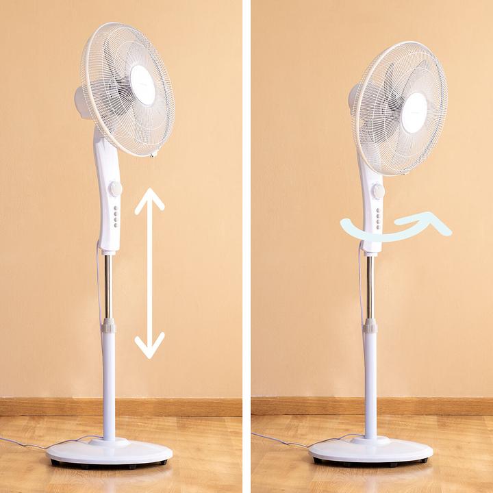 Produktbild InnovaGoods Bodenventilator mit Wechselstrom - 110-138 cm - Timer - 45 W (60 dB)