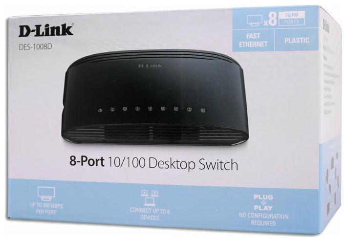 Produktbild D-Link DES 1008D - Switch - unmanaged - 8 x 10/100 (8 Ports)