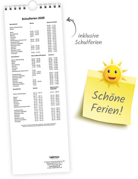Actual product image Trtsch Streifenkalender Hunde 2026 Notizkalender (German)