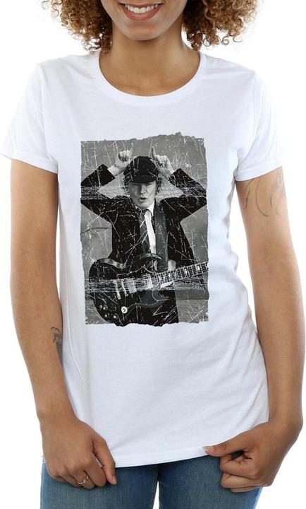 Image du produit AC/DC Femme/Ladies - Angus Young - T-shirt en coton avec photo en relief (S)