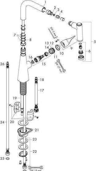 Produktbild hansgrohe Metris Edelstahl