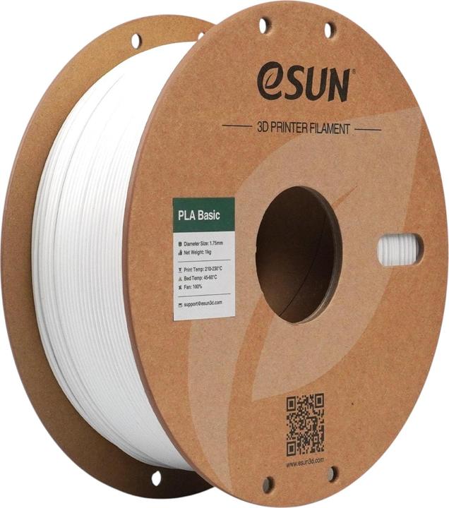 eSUN PLA BASIC 1,75mm WHITE 1kg (PLA, 1.75 mm, 1000 g, White)
