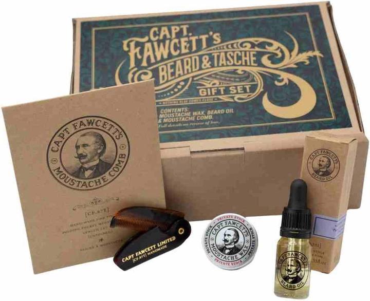 Captain Fawcett Geschenkset Bart und Schnurrbart (Bartpflege set)