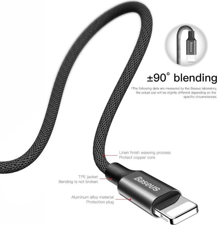 Actual product image Baseus Yiven Series for Apple (1.80 m, USB 2.0)