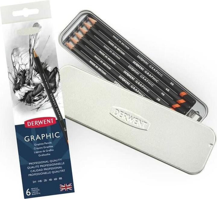 Immagine prodotto Derwent Set di penne grafiche 6 (2H, 6B, 2B, 4B, HB, 8B, 6 x)