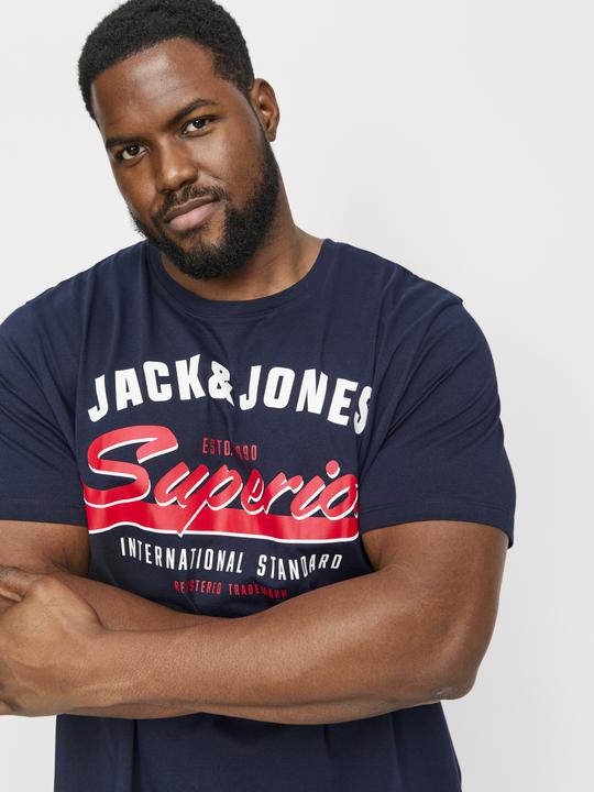 Actual product image Jack & Jones Jjelogo Tee Ss O-Neck 2 Col Aw24 S Pls (XXL)