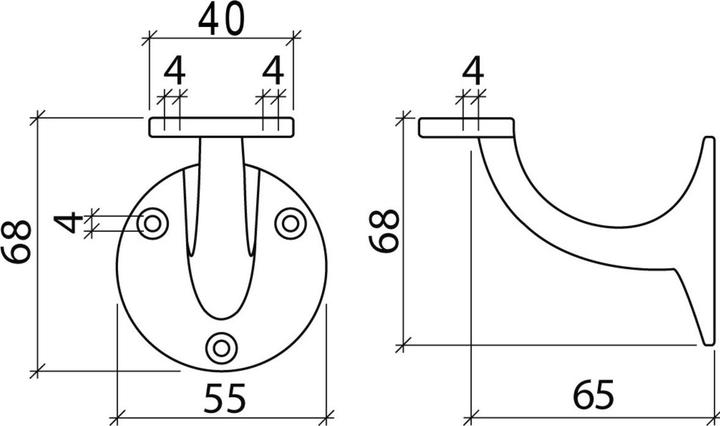 Produktbild Hermeta Handlaufstützen (Aluminium)