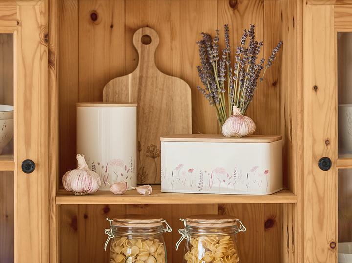 Produktbild Zeller Present Vorratsdose mit Bambusdeckel Flowers 1400 ml ø 11x16 cm (1.40 l)