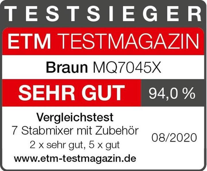 Immagine prodotto Braun Frullatore a immersione MultiQuick 7 MQ7045X (Spina UE)
