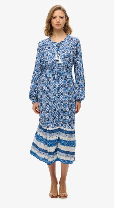 Produktbild Superdry Langärmeliges Midikleid mit Print (10)