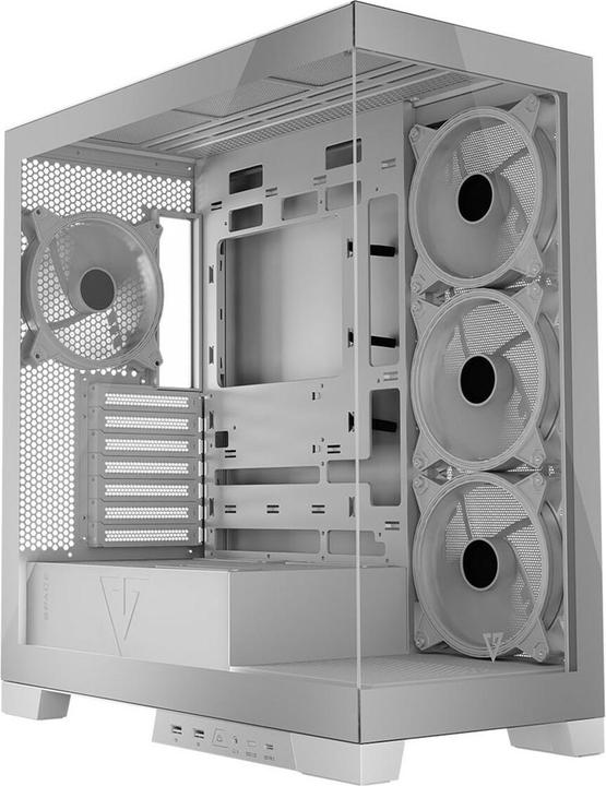 Actual product image Modecom Computer case Volcano SPACE APEX ARGB MIDI USB 3.0 X 2 CYPE-C white (mATX, ATX, ITX)