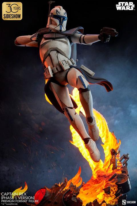 Actual product image Sideshow Star Wars Premium Format Figure Captain Rex (Phase 1 Version) Exclusive 68 cm