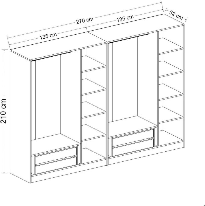 Immagine prodotto Hanah Home Kaley (270 x 52 x 190 cm)