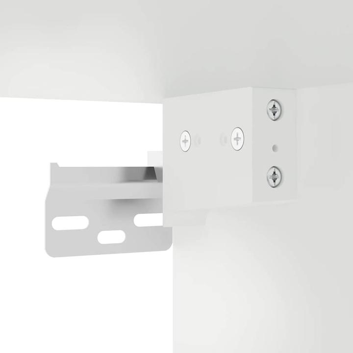 Produktbild VidaXL Küchen-Hängeschrank mit Glastür Porto Hochglanz-Weiss Wandschrank Küche (60 x 31 x 60 cm)