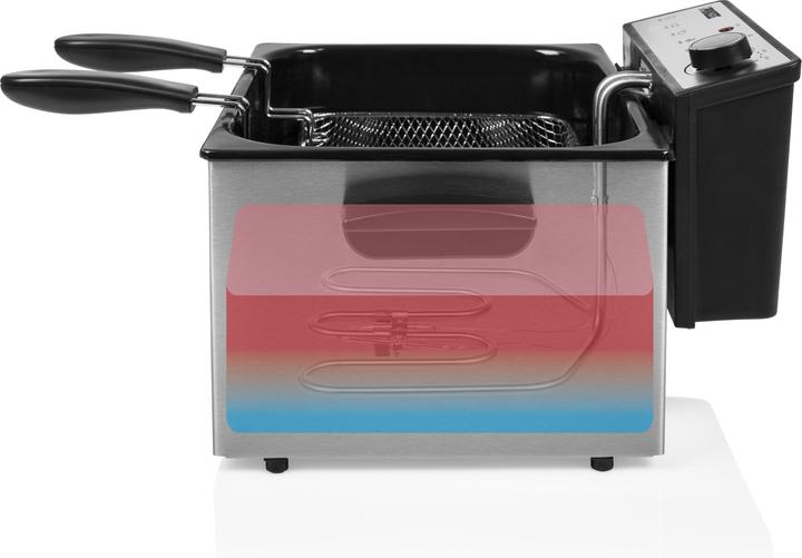 Image du produit Princess Friteuse - 3270 watts, 5 litres, thermostat, 3 paniers pour friteuse, zone froide, 6-7 personnes (Prise UE)