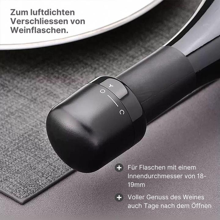 Produktbild Hermex Wein-Stopfen mit Verriegelung Weinkorken Weinflaschen-Verschluss (Weinverschluss)