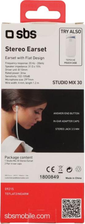 Produktbild SBS Flat Studio Mix 30 (Kabelgebunden)