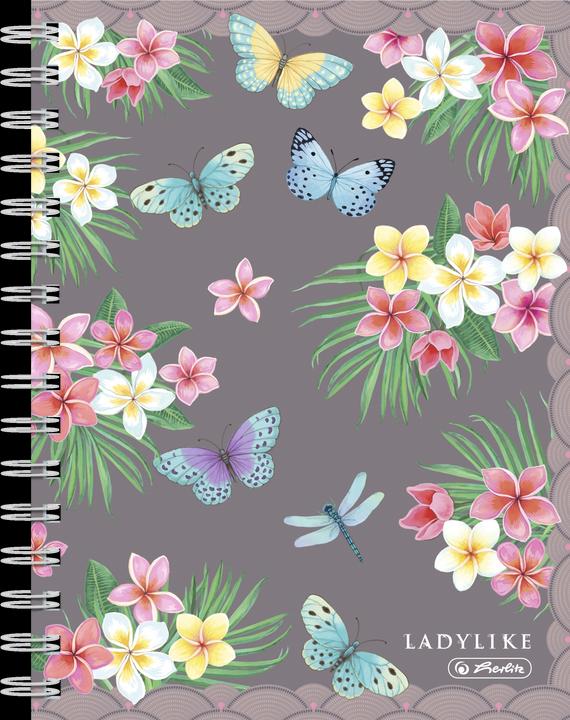 Produktbild Herlitz Schulheft Ladylike Butterflies A5, 100 Blätter (A5, Kariert, Harter Einband)