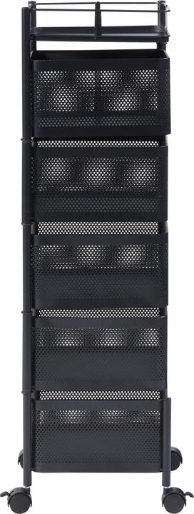 Actual product image En.Casa Sunndal trolley with 5 levels 94.5x27x27cm Black