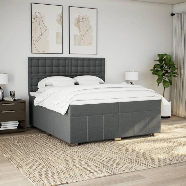 Produktbild VidaXL Bo x springbett mit Matratze 200 x 200 cm Stoff (200 x 200 cm, 200 x 200 cm)
