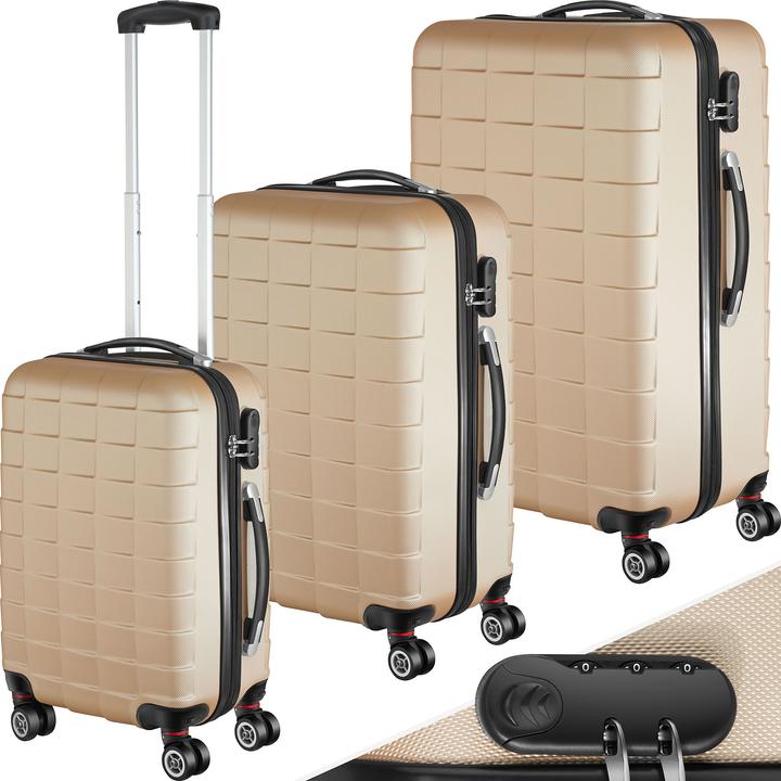 Image du produit tectake Trolley Set 3 pcs. (98 l, L (90 - 115l))
