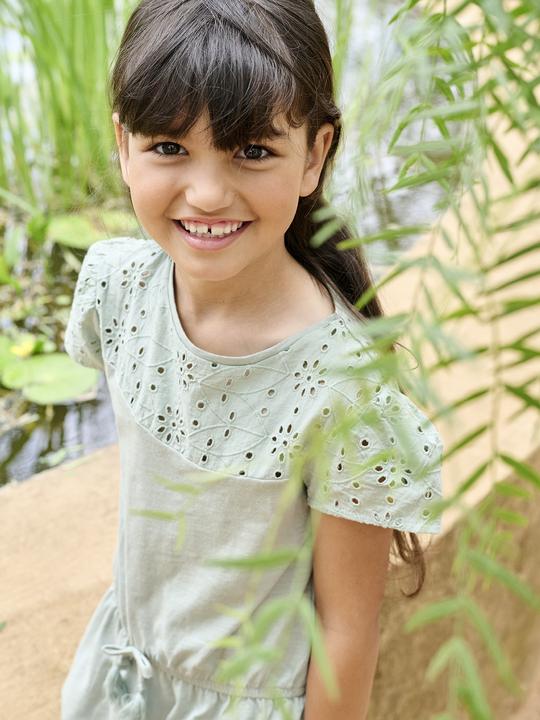 Produktbild Vertbaudet Mädchen Kleid mit Lochstickerei (110)