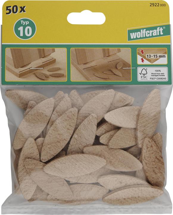Produktbild wolfcraft wolfcraft 50 Verbindungsplättchen Grösse 20 (50 Stk.)