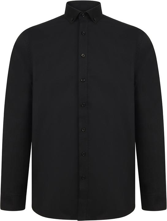 Henbury Modern Langarm Oxford Hemd
