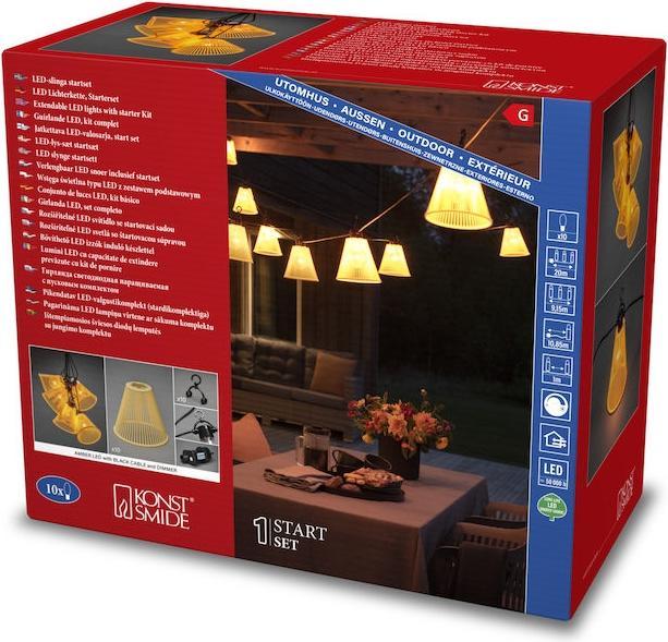 Produktbild Konstsmide LED Biergartenkette 10 flg BasisSet (20 m)