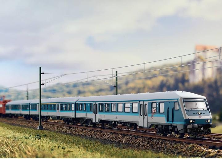 Immagine prodotto MiniTrix 18262 N Set di 2 carrozze passeggeri Regional Express Carrozze blu della GfF Set di 2 carrozze (Traccia VI)