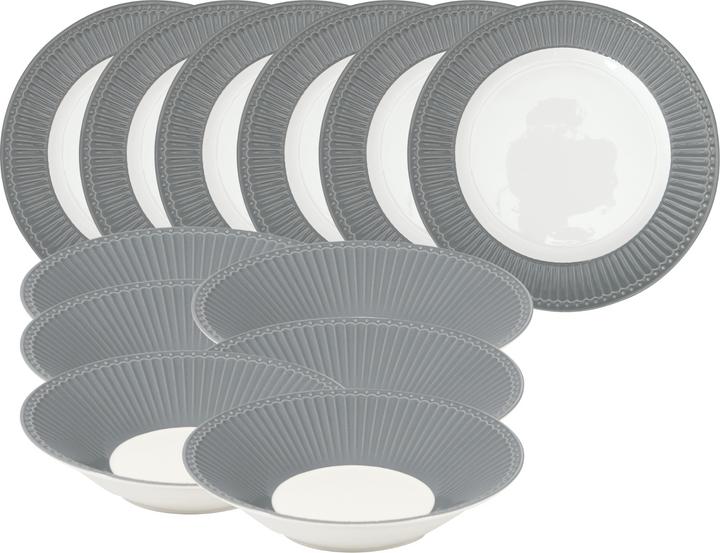 Greengate Alice Tafelset stone grey 12tlg (6 Piece)