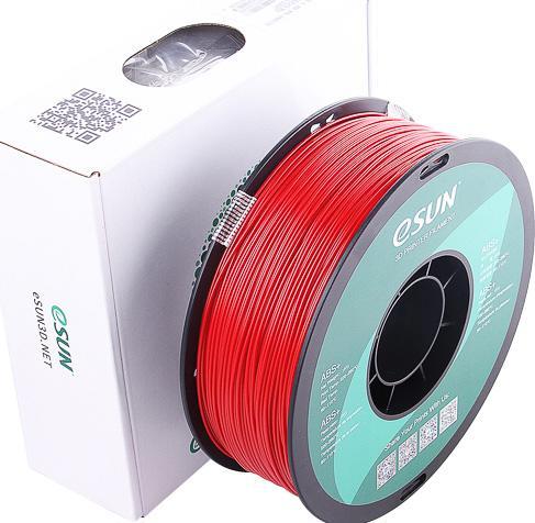 Image du produit eSUN Filament ABS+ Rouge pompier 1.75mm 1Kg (ABS, 1.75 mm, 1000 g, Rouge)