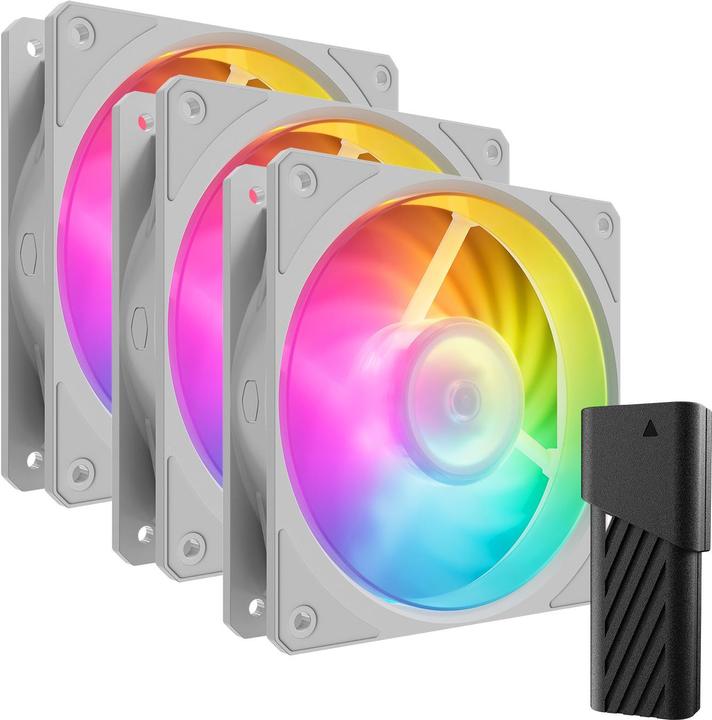Cooler Master CooMas Mobius 120P ARGB 3-Pack White (120 mm, 3 x)
