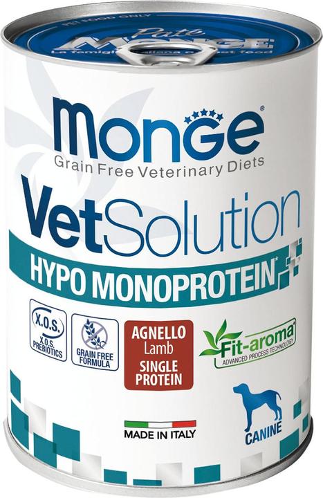 Actual product image Monge Dog VET Hypo Monoprotein Lamb 400g (Adult, 1 pcs., 400 g)