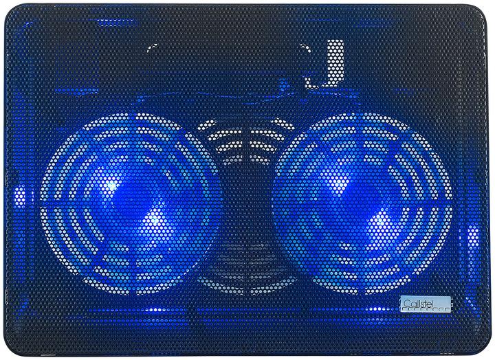 Produktbild Callstel Notebook-Kühler bis 35,6 cm (14"), 2 Ventilatoren, 1.000 U/Min., 10 dB