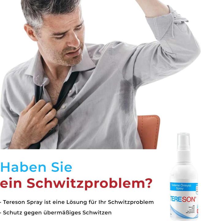 Produktbild Tereson Antitranspirant Spray 50 ml, stark gegen Schwitzen an Achseln und Händen (Spray, Crème, 50 ml)