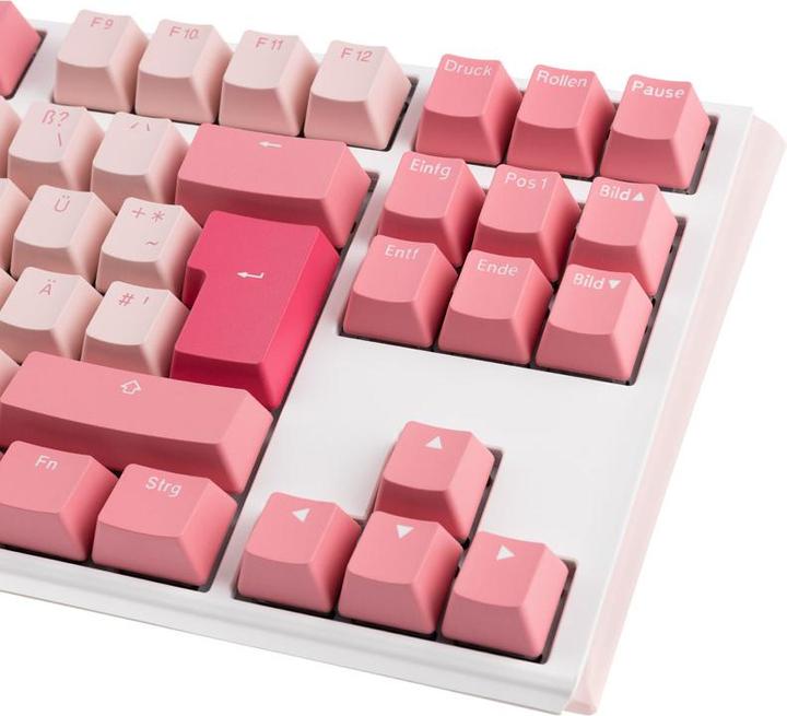 Produktbild Ducky One 3 Gossamer Pink TKL Gaming Tastatur - MX-Ergo-Clear (DE, Kabelgebunden)