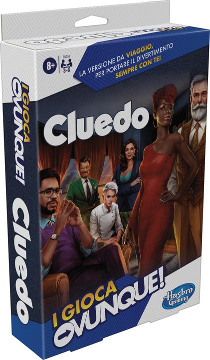 Actual product image Hasbro Cluedo Compact, portable game for 3-6 players, travelling game for children, fun anywhere (Italian)