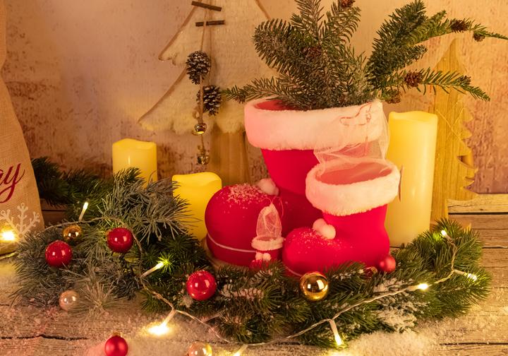 Image du produit Idena Botte de Saint-Nicolas rouge set de 10, 3.5cm, floqué