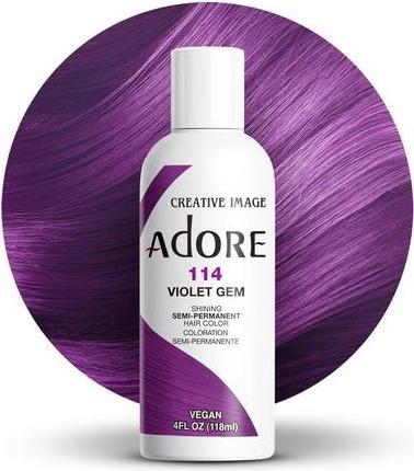 Actual product image Adore Shining Semi-Permanent Hair Colour 114 Violet Gem 118ml (114 Violet gemstone)