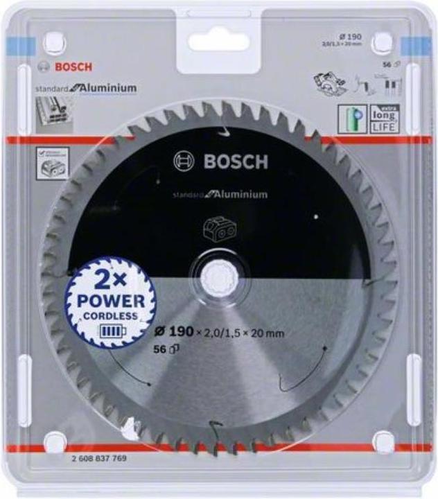 Actual product image Bosch Professional Zubehör PRO Aluminium cordless circular saw blade, 190 x 2 x 20 mm
