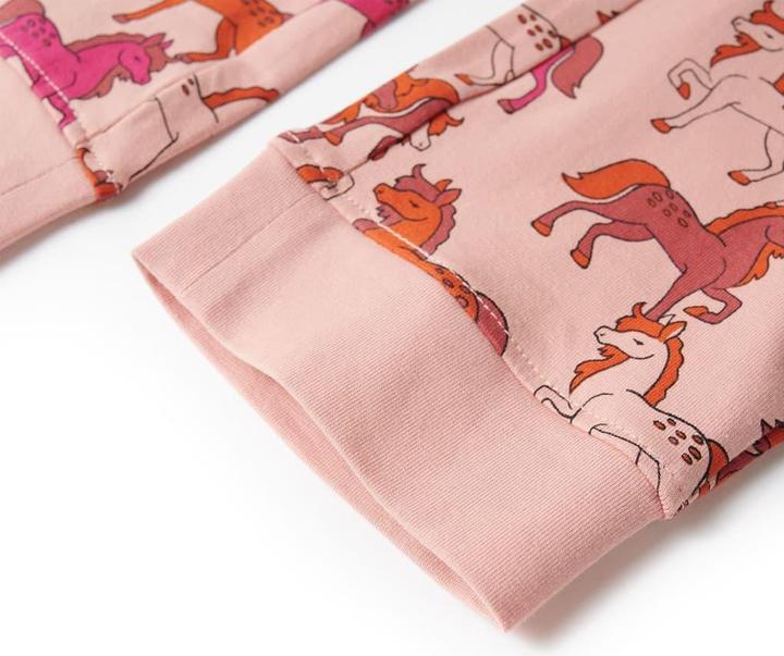 Produktbild VidaXL Kinderpyjama mit Langen Ärmeln Hellrosa 116,Material: 95 (116)