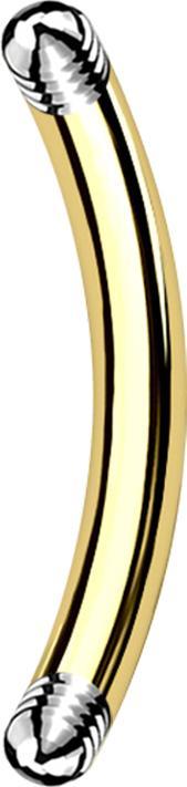 Immagine prodotto Star Piercing Micro banana stick placcato oro (senza ottone, Titanio G23)