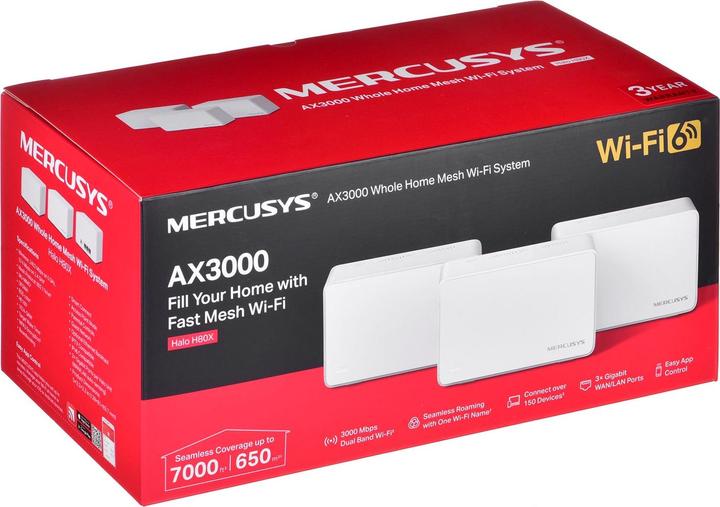 Produktbild Mercusys Halo H80X (3-pack)